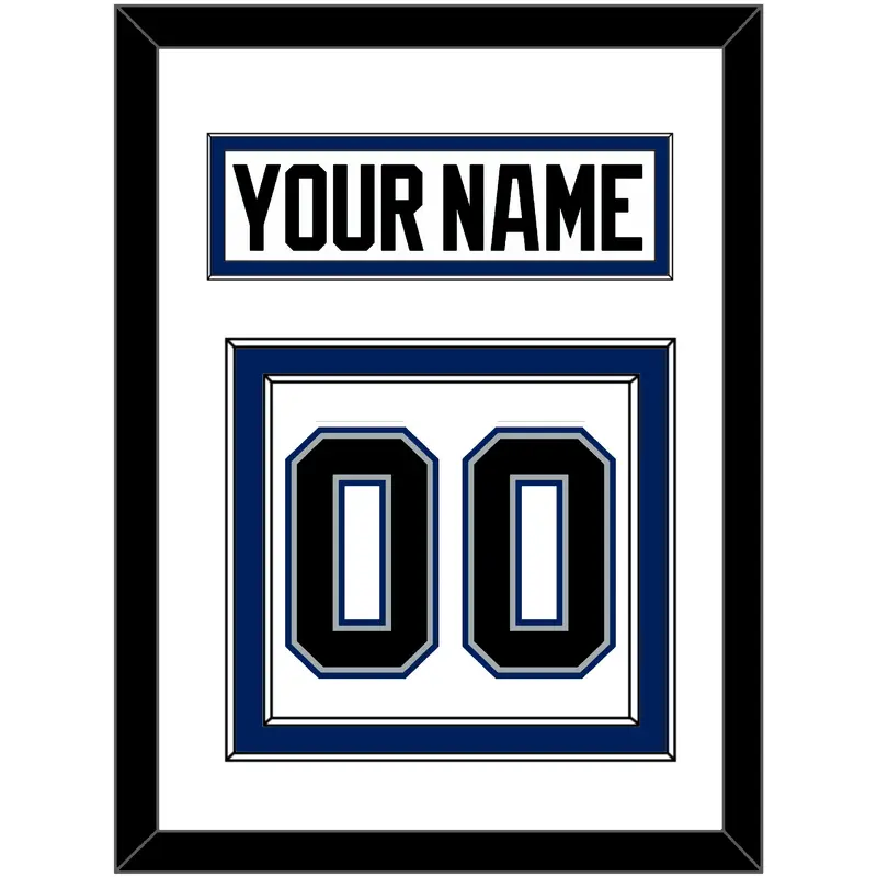 Tampa Bay Nameplate & Number (Back) - Home White (2001-2007) - Double Mat 1