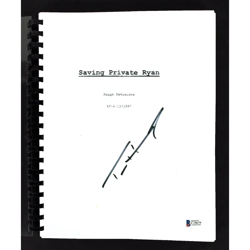 Tom Hanks Saving Private Ryan Authentic Signed Replica Movie Script BAS #C19679