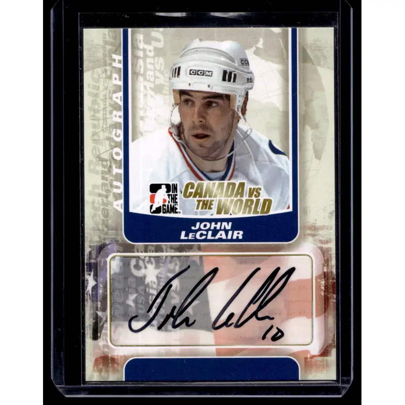 2011-12 In the Game Canada VS the World - Autographs - John Leclair #A-JL