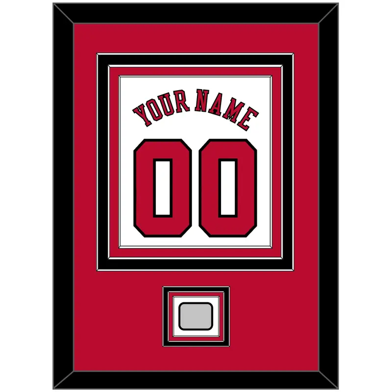 Chicago Name & Number With 6X Champions Patch - Home White (1986-2017) - Triple Mat 2