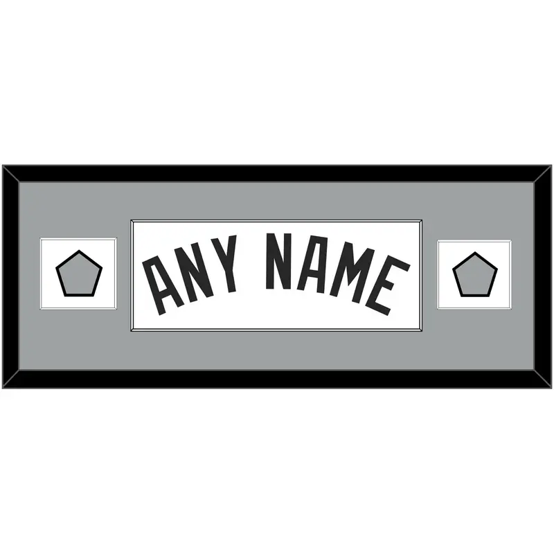 San Antonio Name With 2 Champions Banner Patches - Home White (2002-2017) - Single Mat 4