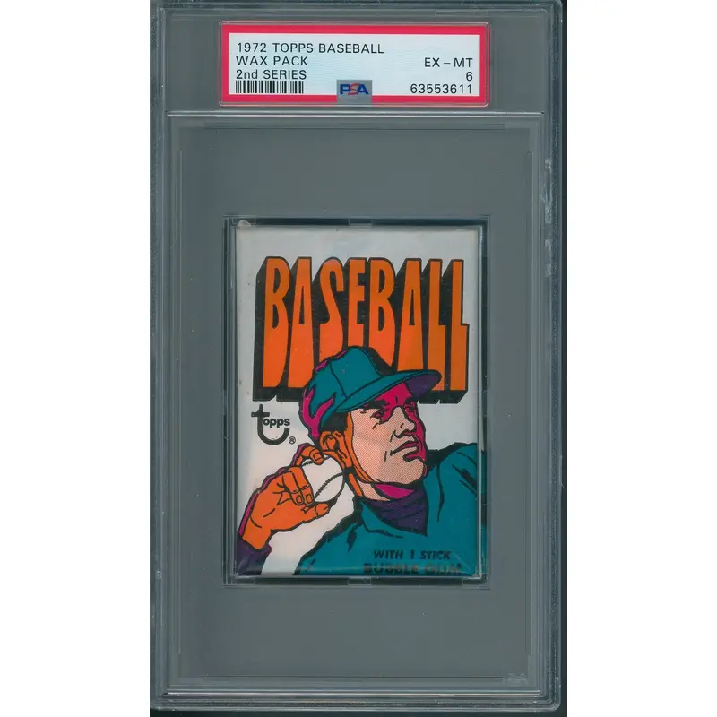 1972 Topps Baseball 2nd Series Unopened Wax Pack PSA 6