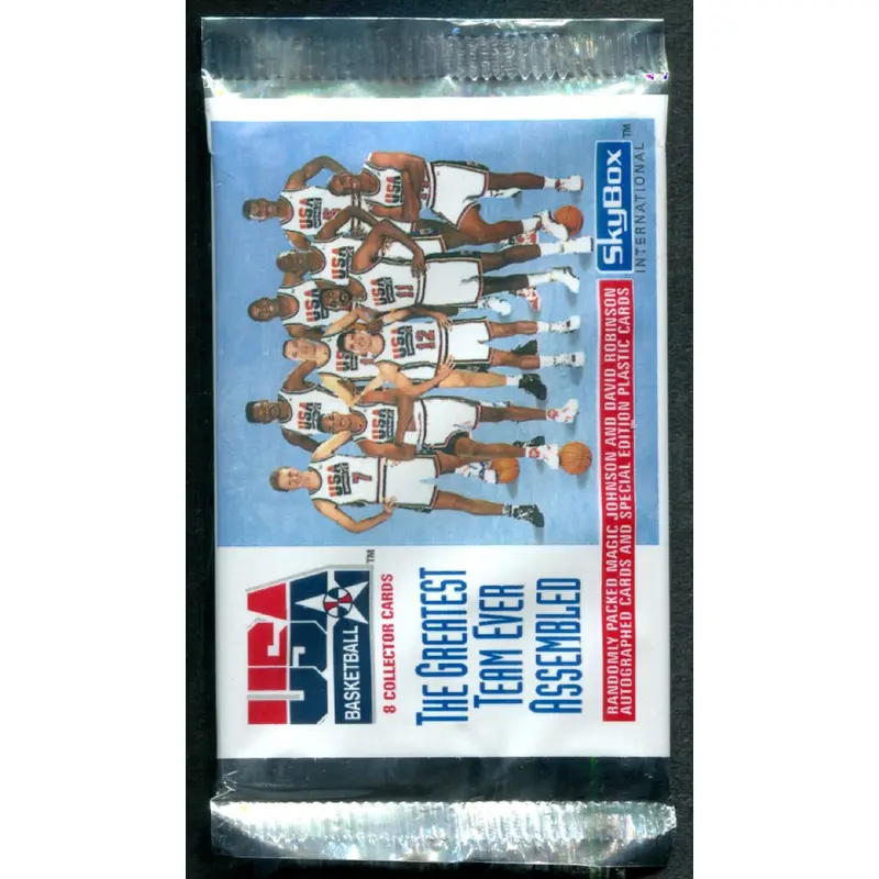 1992 1992/93 SkyBox USA Basketball Unopened Pack (8)