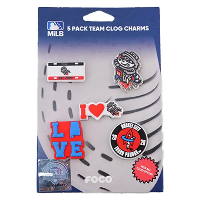 5-Pack Team Clog Charms