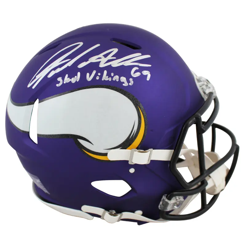 Vikings Jared Allen "SKOL Vikings" Signed Full Size Speed Proline Helmet BAS Wit