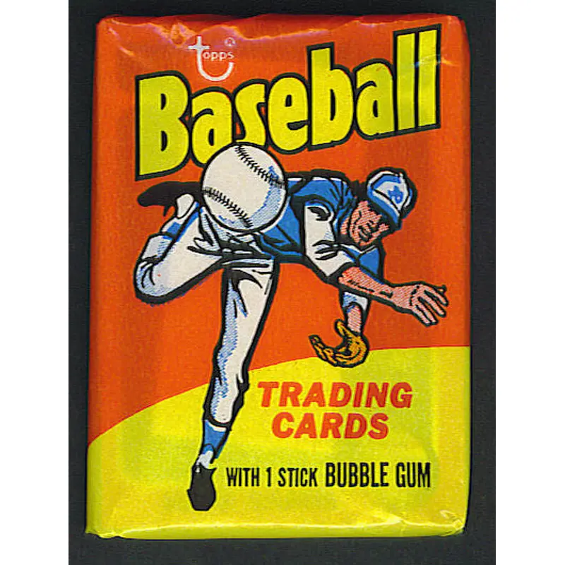 1975 Topps Mini Baseball Unopened Wax Pack w- Aaron Top