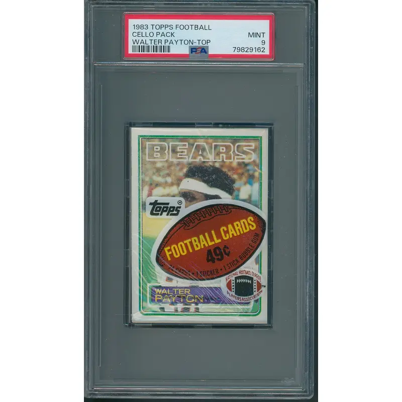 1983 Topps Football Unopened Cello Pack PSA 9 Payton Top *9162