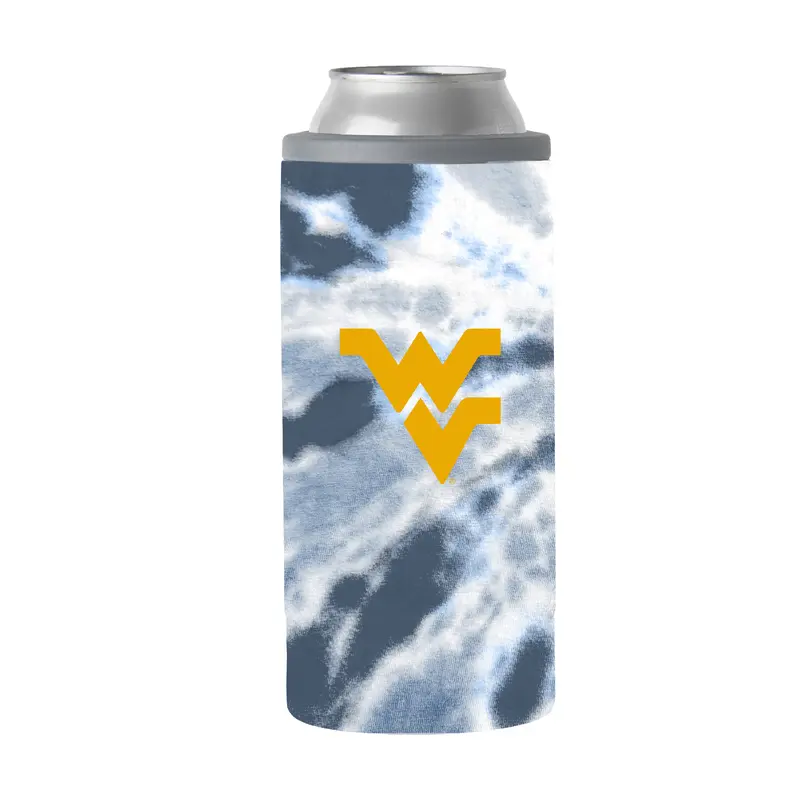 West Virginia 12oz Tie Dye Slim Can Coolie