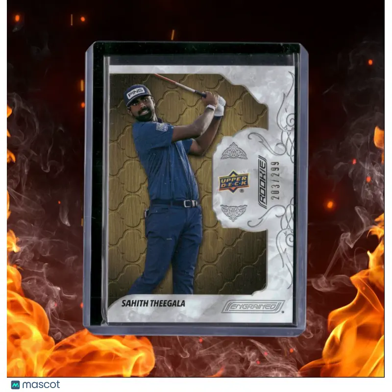 2024 Upper Deck Portfolio Sahith Theegala Engrained Rookie 203/299 #19