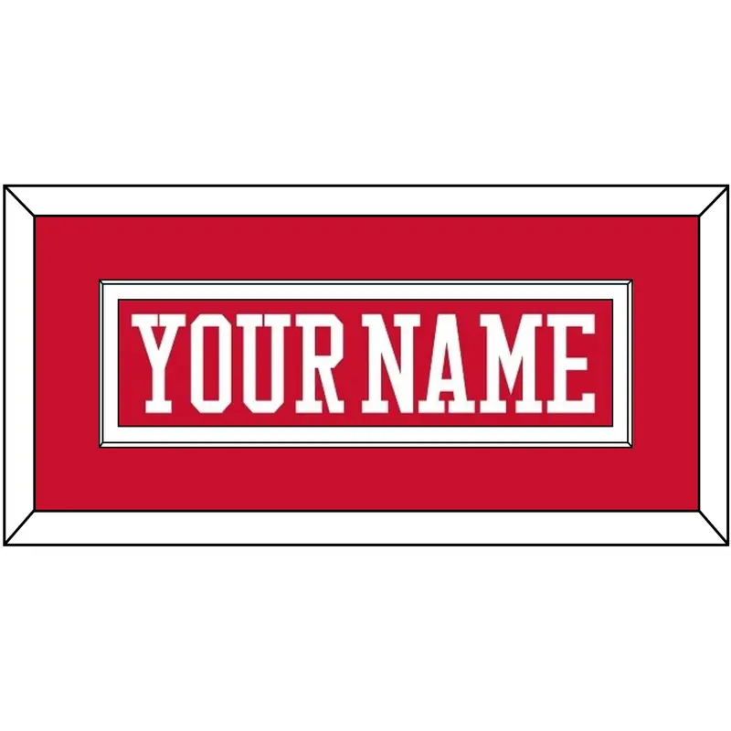 Boston Hockey Nameplate - Road Red - Single Mat 1