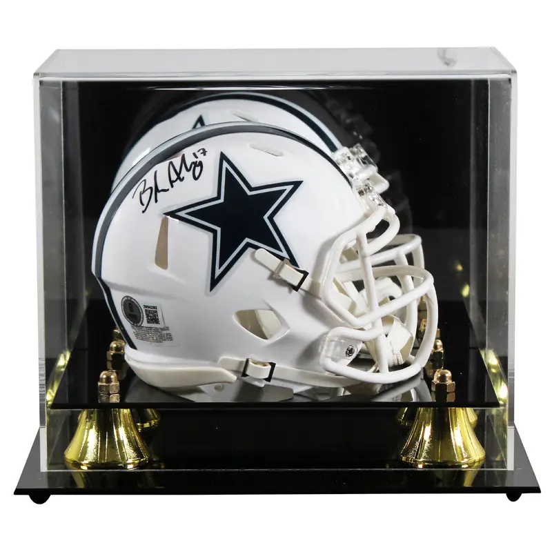 Cowboys Brandon Aubrey Signed On-Field Alt 2022 Speed Mini Helmet W/ Case BAS W