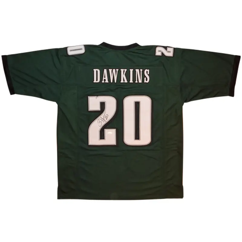 Brian Dawkins Autographed Philadelphia (Green #20) Custom Jersey - JSA