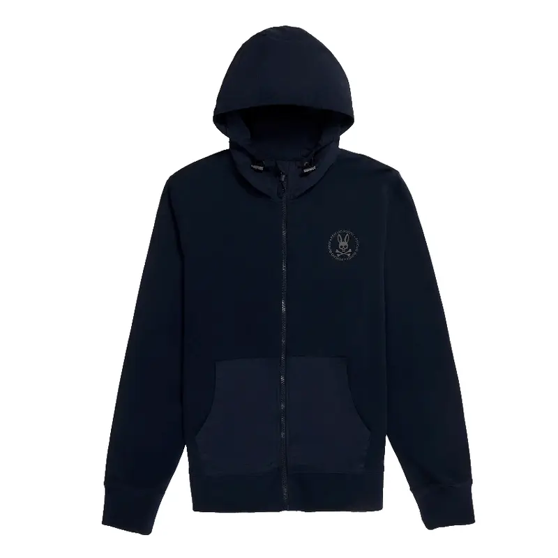 PSYCHO BUNNY MENS YEWDALE HOODIE B6H129Y1FT NVY