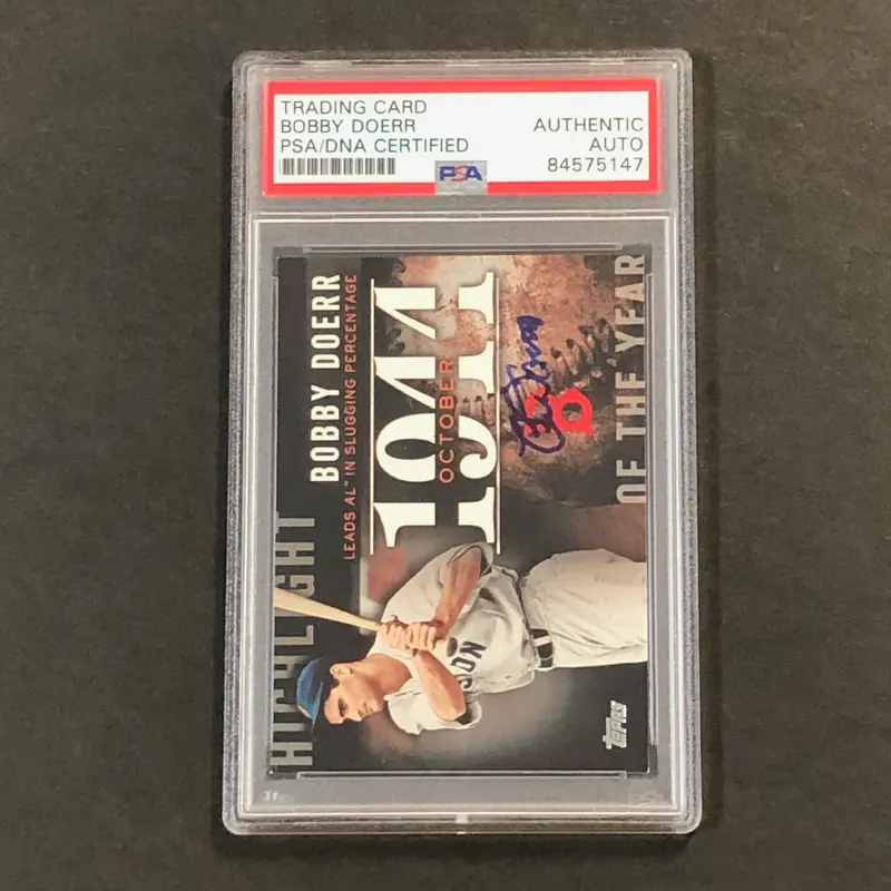 2015 Topps Highlight of the Year #H-20 Bobby Doerr Card PSA Slabbed Auto Red Sox