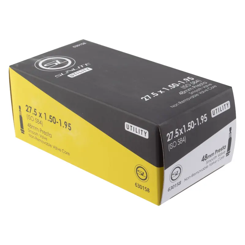 New Sunlite Utility Bicycle Tube 27.5x1.50-1.95 48mm Presta Valve