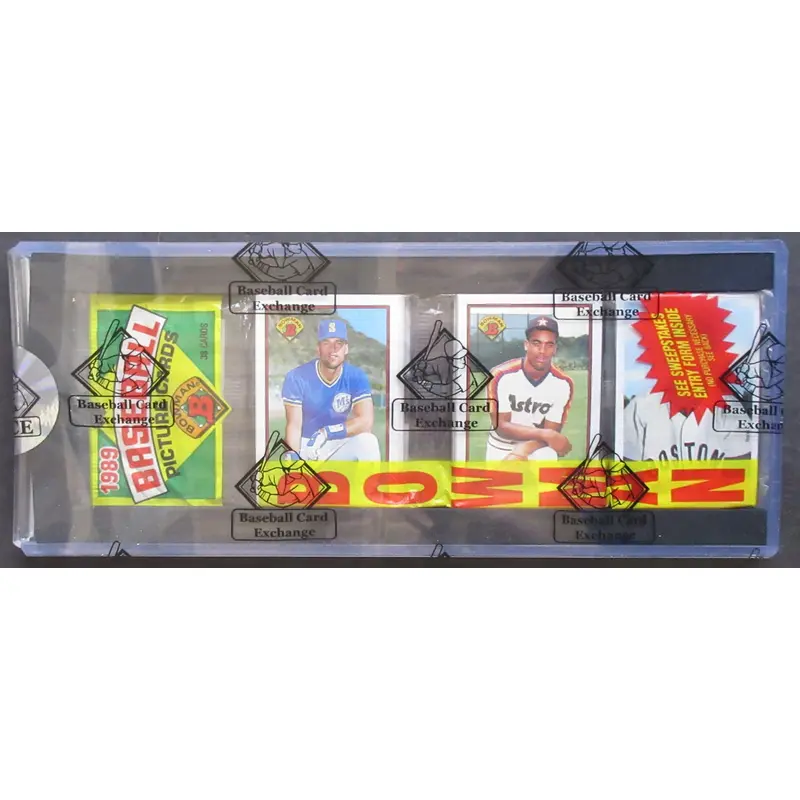 1989 Bowman Baseball Rack Pack (BBCE) (Ken Griffey Jr. Back) (23125)