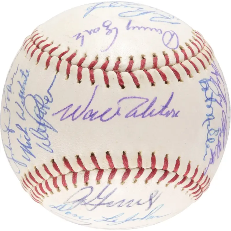 Beautiful 1965 Los Angeles Dodgers World Series Champs Team Signed Baseball PSA